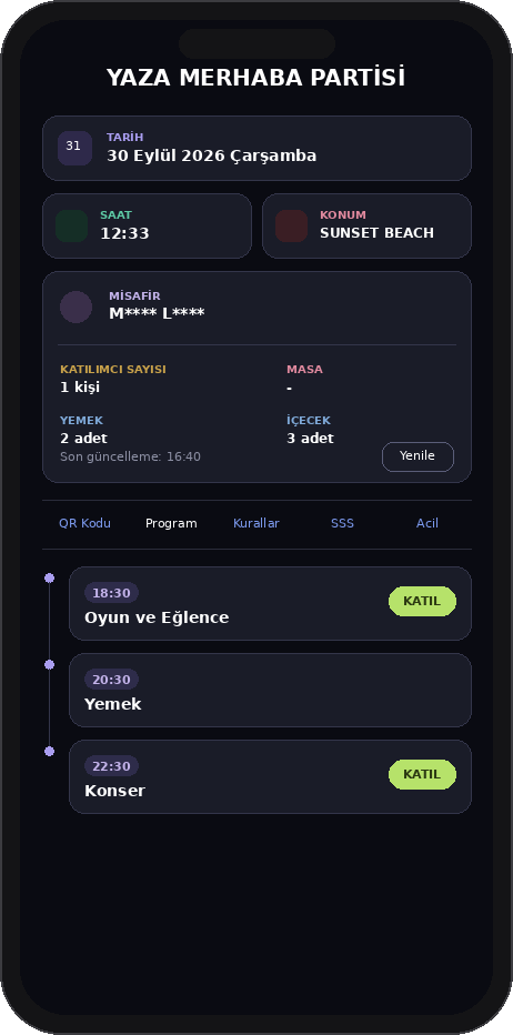 QR Kod Görüntüleme Ekranı